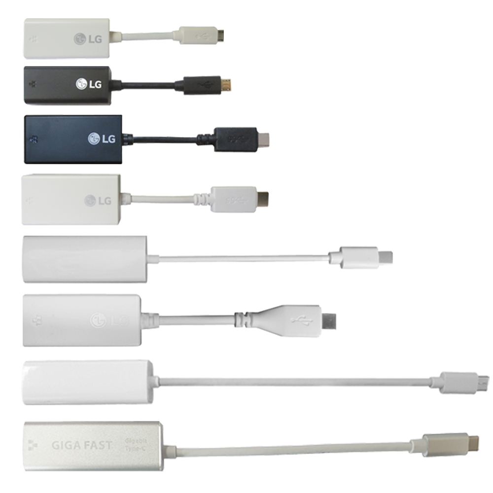 N4U [ USB 랜카드 시리즈 ] 랜동글 C타입 마이크로 5핀 기가빗 LG 정품 등 노트북 스마트폰 태블릿 등